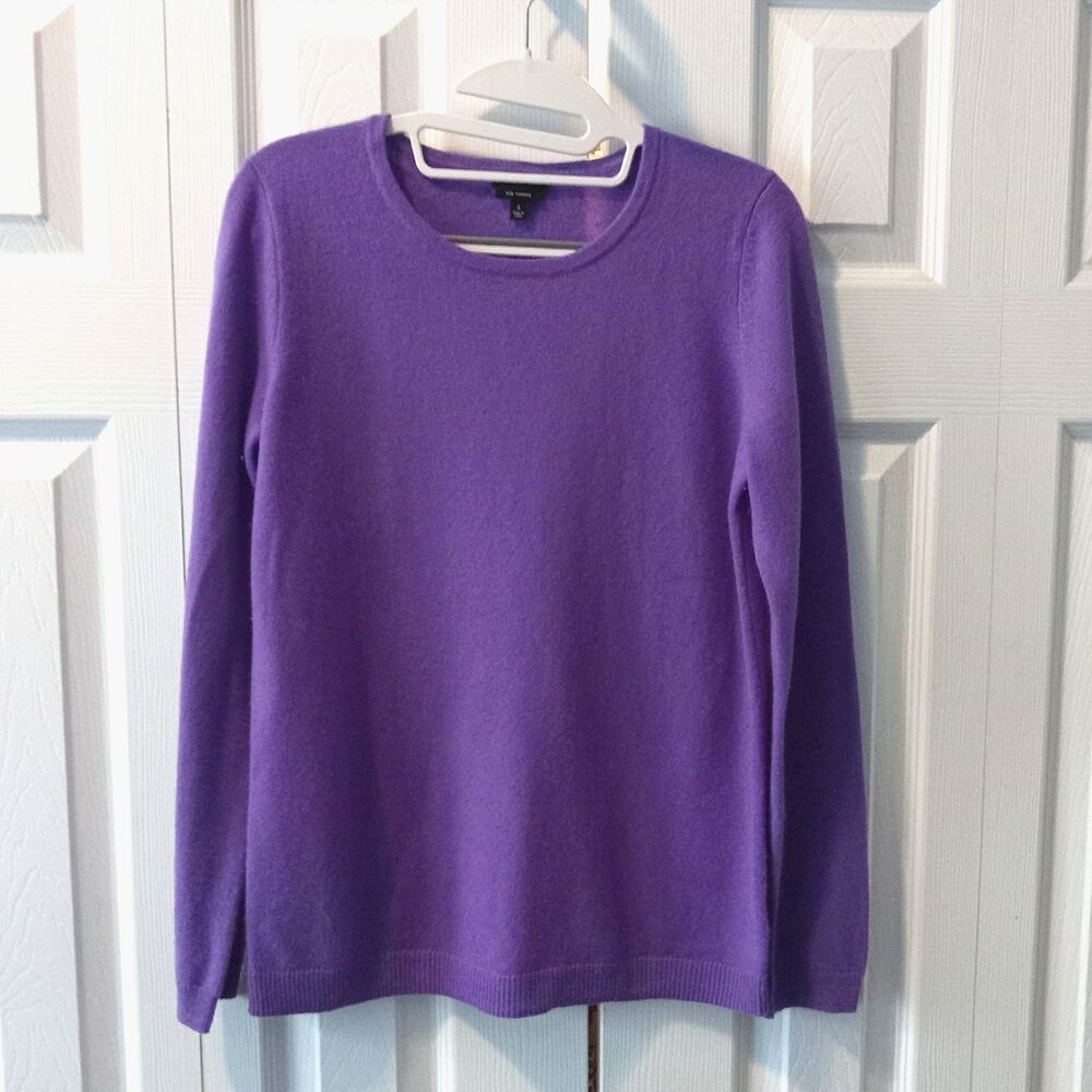 Talbots Size SMALL Cashmere Sweater Purple